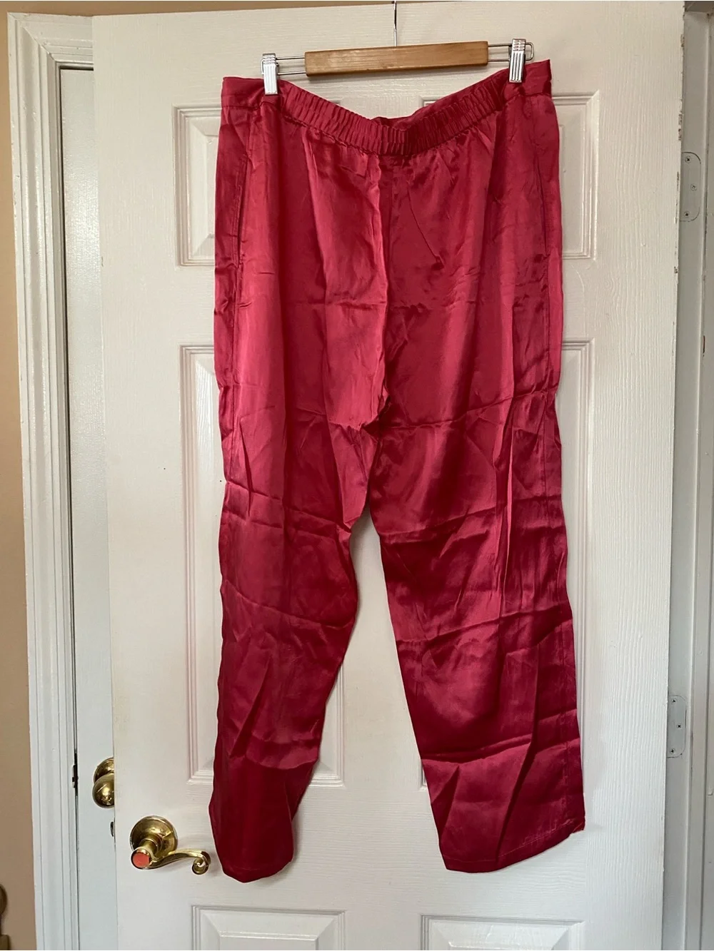 VTG Nordstroms Lingerie Rose Pink Silk Pajamas Set Top Pants Bottoms
